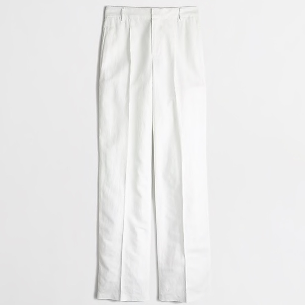 J.Crew Linen trouser white pants